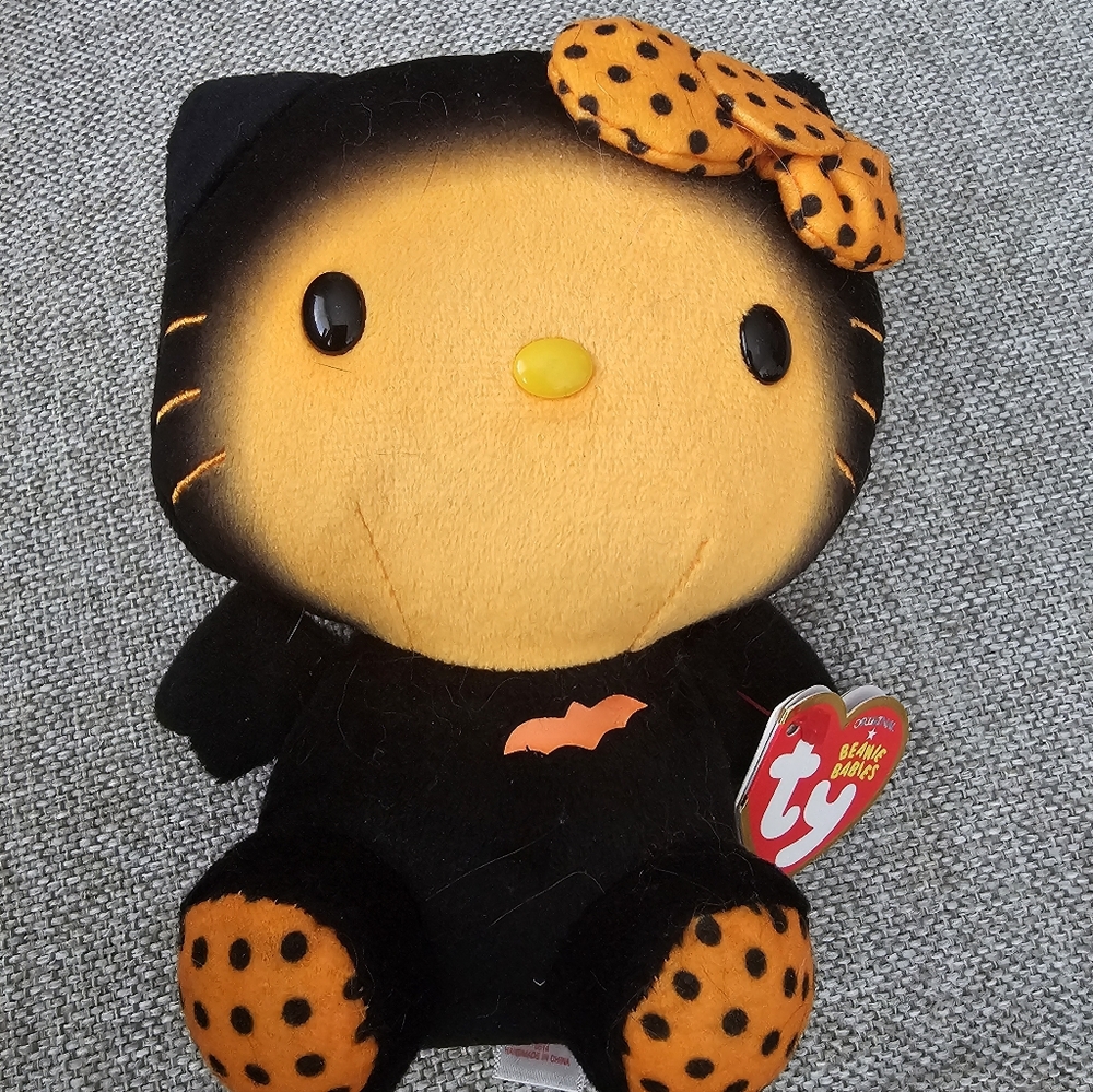 Ty Halloween Plush with Black and Orange